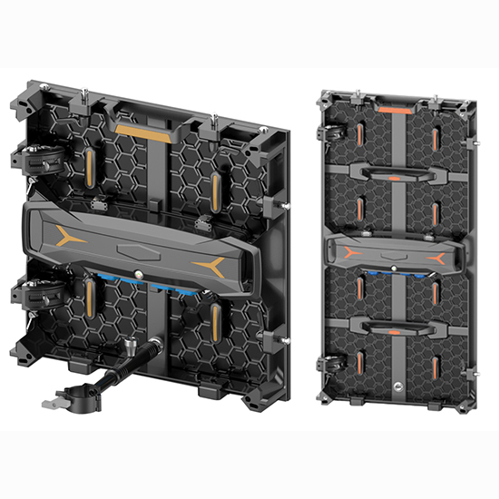 Seria LDR Cunsigliu Effettivu di Stazzione à LED All'aperto cù 500x500mm Pannellu in Aluminium Casting cù guardia di lampada led flips per a prutezzione di u modulu supporti di serratura di curva facenu curva di visualizazione led